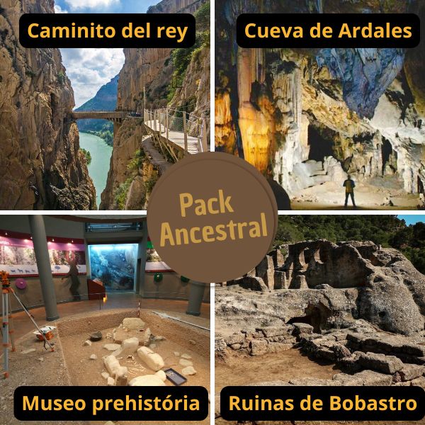 Pack ancestral caminito del rey cuevamuseobobastro